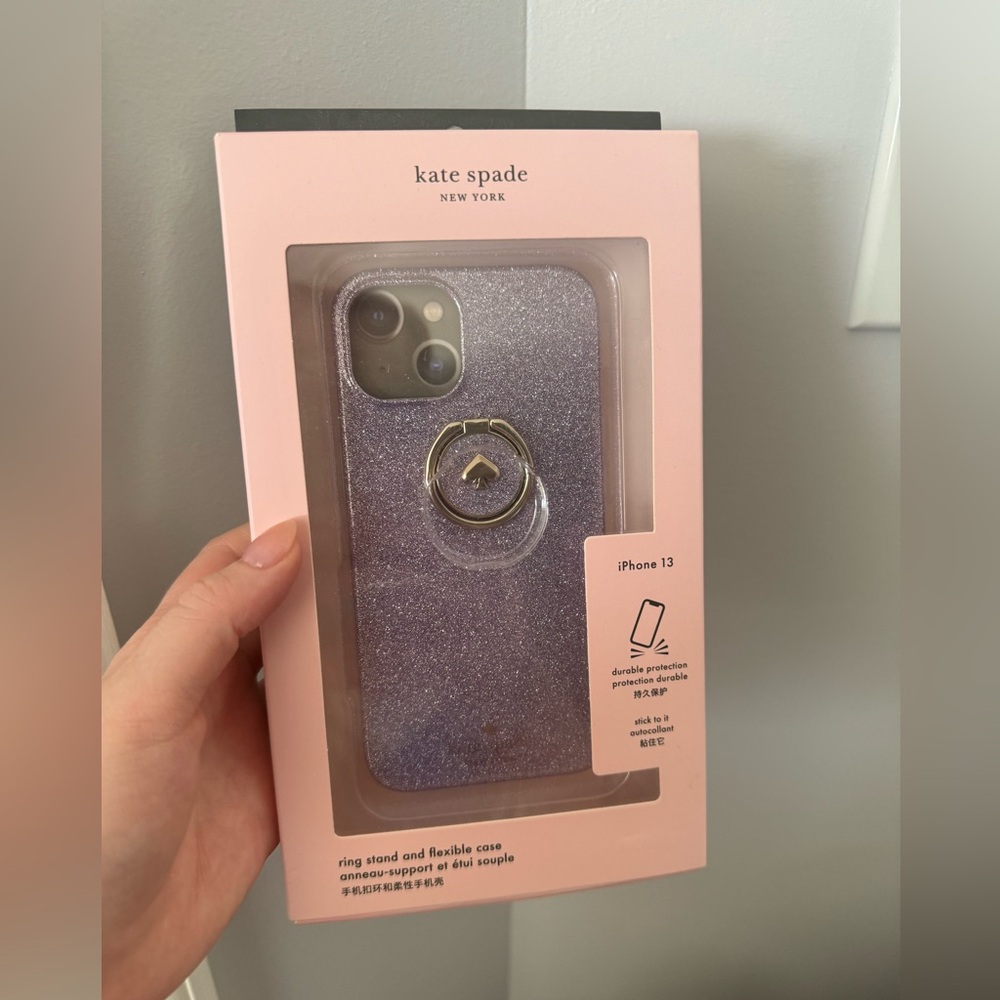 Kate spade iPhone 13 case with ring stand open box never used